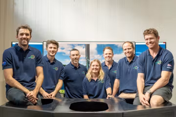 Jason, Tom N, Kinley, Tash, Sam, Luke, Tom S (from L)