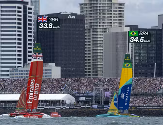 Auckland Harbour, New Zealand at the 2025 SailGP Season
